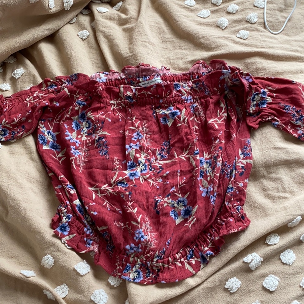 Off the shoulder flower top